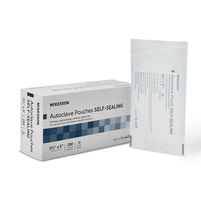 McKesson Sterilization Pouch, 3½ x 5 Inch, 1 Box of 200 (Sterilization Packaging) - Img 1
