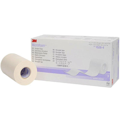 3M™ Microfoam™ Foam / Acrylic Adhesive Medical Tape, 4 Inch x 5-1/2 Yard, White, 1 Roll (General Wound Care) - Img 1