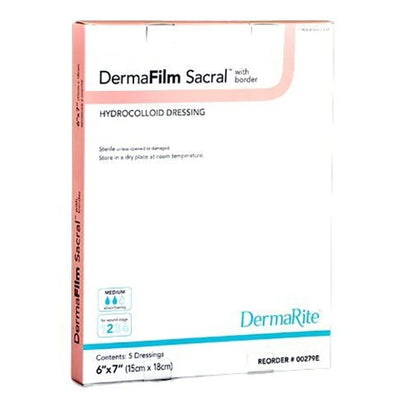 DermaFilm® Hydrocolloid Dressing, 6 x 7 Inch Sacral, 1 Each (Advanced Wound Care) - Img 1