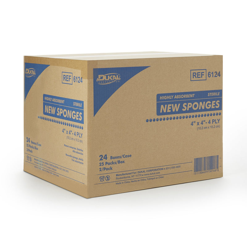 Dukal™ Sterile Nonwoven Sponge, 4 x 4 Inch, 1 Case of 600 (General Wound Care) - Img 5