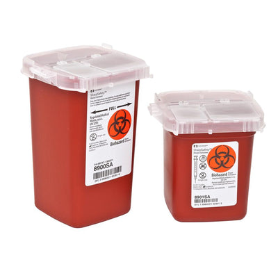 SharpSafety™ Phlebotomy Sharps Container, 1 Quart, 6¼ x 4½ x 4¼ Inch, 1 Case of 100 () - Img 2