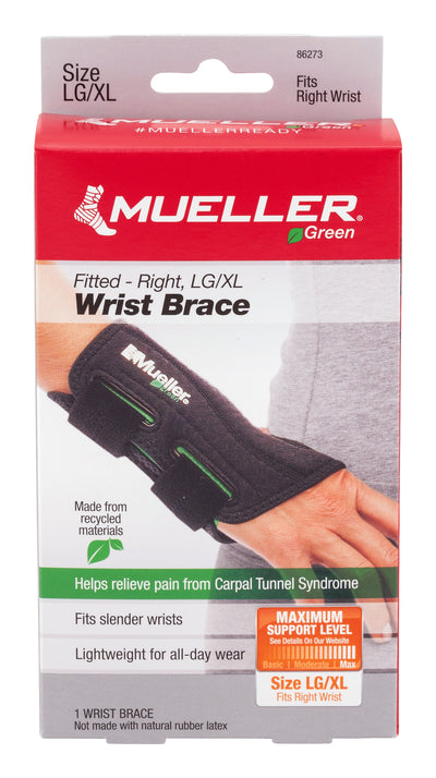 Mueller® Green Wrist Brace, Large / X-Large, 1 Each (Immobilizers, Splints and Supports) - Img 1