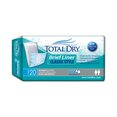 TotalDry™ Moderate Extra Absorbency Bladder Control Pad, 4 x 13 Inch, 1 Bag of 20 () - Img 1