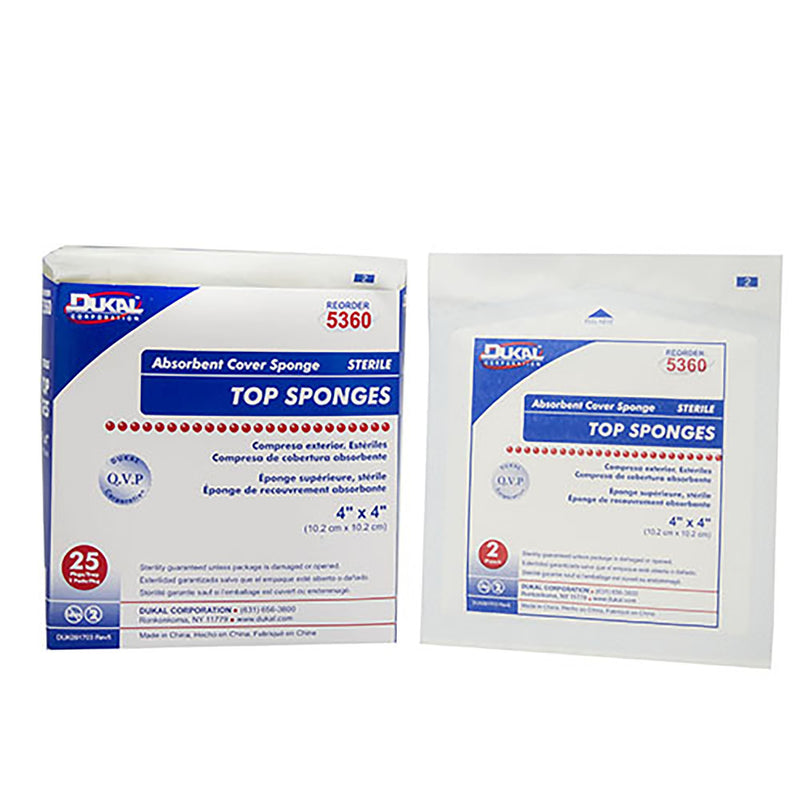 Dukal™ Sterile Nonwoven Sponge, 4 x 4 Inch, 1 Case of 600 (General Wound Care) - Img 1