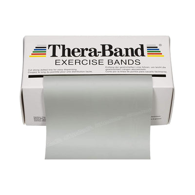 TheraBand® Exercise Resistance Band, Silver, 6 Inch x 6 Yard, 2X-Heavy Resistance, 1 Each (Exercise Equipment) - Img 1