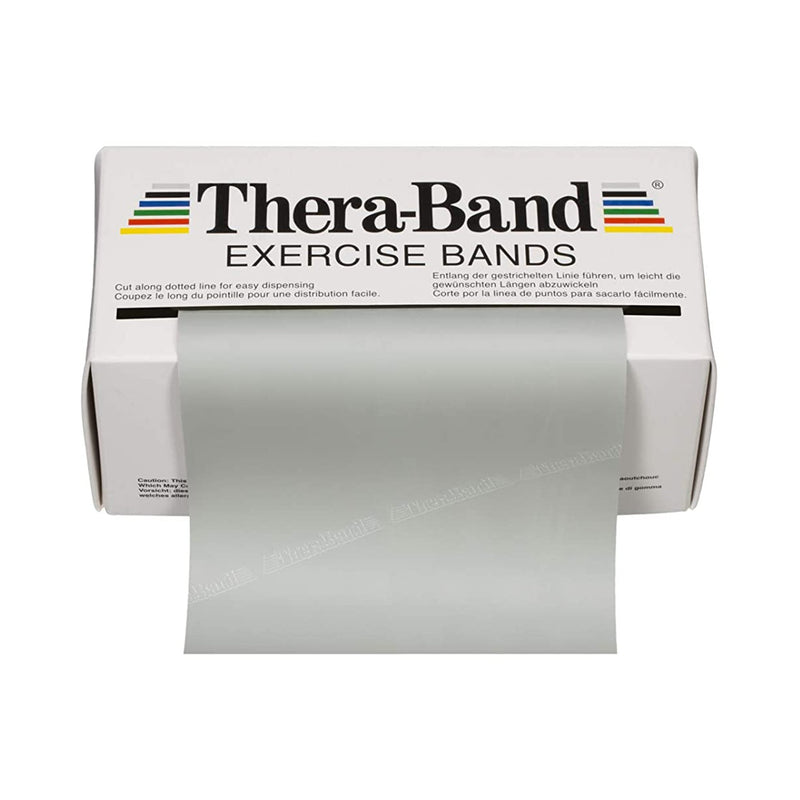 TheraBand® Exercise Resistance Band, Silver, 6 Inch x 6 Yard, 2X-Heavy Resistance, 1 Each (Exercise Equipment) - Img 1