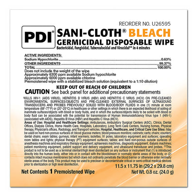 Sani-Cloth® Surface Disinfectant Cleaner Bleach Wipe, 40 Individual Packets per Box, 1 Each (Cleaners and Disinfectants) - Img 2