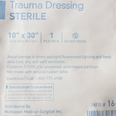McKesson Sterile Trauma Dressing, 10 x 30 Inch, 1 Case of 50 (General Wound Care) - Img 5
