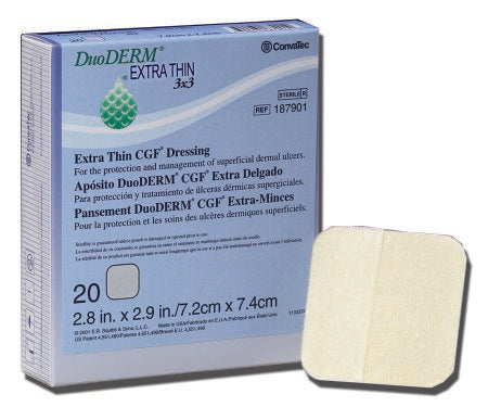 DuoDerm® Extra Thin Hydrocolloid Dressing, 2 x 8 Inch, 1 Box of 10 (Advanced Wound Care) - Img 1