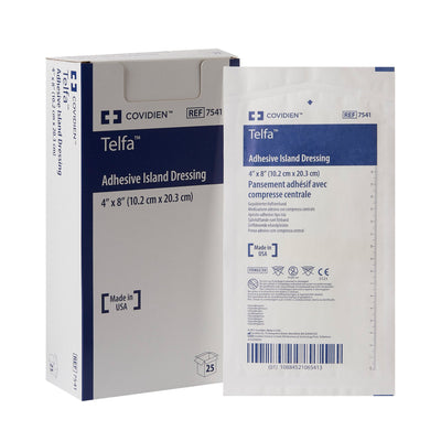 Telfa™ White Adhesive Dressing, 4 x 8 Inch, 1 Each (General Wound Care) - Img 1