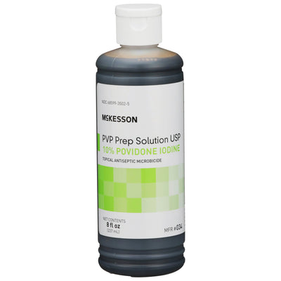 McKesson Microbicide Antiseptic PVP Scrub Solution, 8 oz. Bottle, 1 Case of 24 (Skin Care) - Img 1