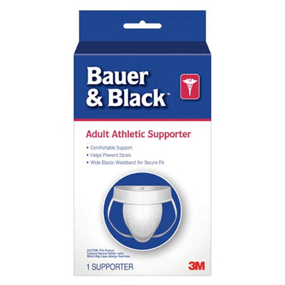 Bauer & Black Adult Athletic Supporter, Cotton, White, Reusable, Small, 1 Case of 48 (Athletic Supporters) - Img 2