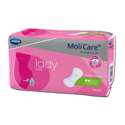 MoliCare® Premium Lady 2 Drop Bladder Control Pad, One Size Fits Most, 1 Bag of 14 () - Img 1