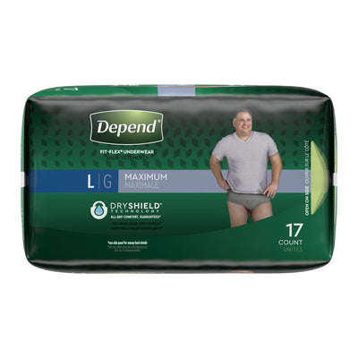 Depend® FIT-FLEX® Absorbent Underwear for Men, 1 Case of 34 () - Img 5