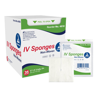 dynarex® I.V. / Drain Split Dressing, 2 x 2 inch, 1 Case of 20 (General Wound Care) - Img 1