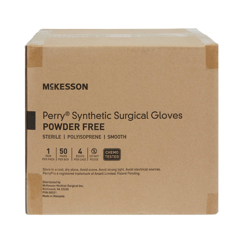 McKesson Perry® Performance Plus Polyisoprene Surgical Glove, Size 7, Green, 1 Box of 50 () - Img 4