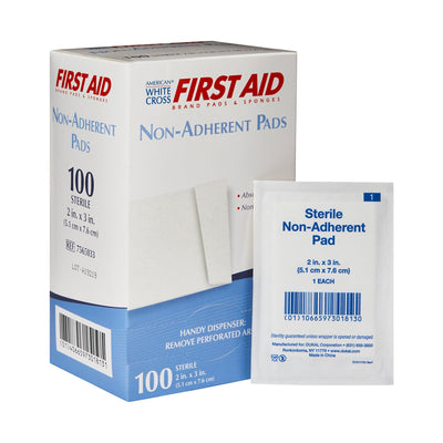 American® White Cross Non-Adherent Dressing, 2 x 3 Inch, 1 Box of 100 (General Wound Care) - Img 1