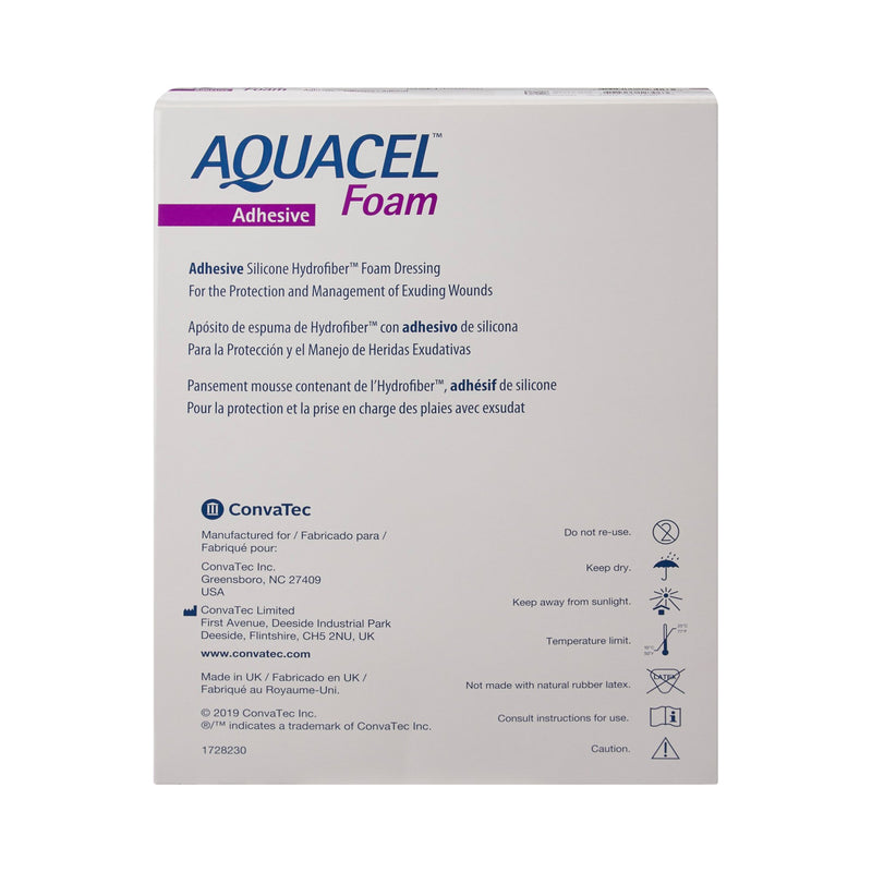 Aquacel® Silicone Adhesive with Border Silicone Foam Dressing, 7 x 8 Inch, 1 Box of 5 (Advanced Wound Care) - Img 3