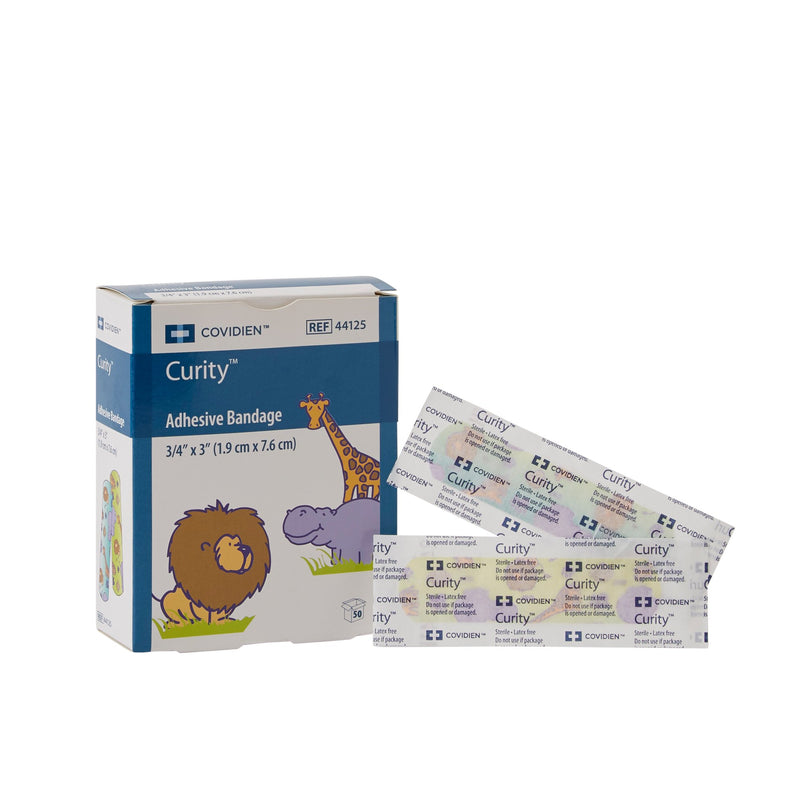 Curity™ Zoo Design Adhesive Strip, ¾ x 3 Inch, 1 Box (General Wound Care) - Img 1