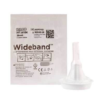 Bard Wide Band® Male External Catheter, Large, 1 Box of 100 (Catheters and Sheaths) - Img 1
