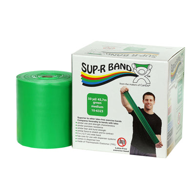 Sup-R Band® Exercise Resistance Band, Green, 5 Inch x 50 Yard, Medium Resistance, 1 Each (Exercise Equipment) - Img 1