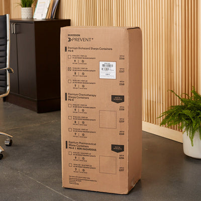 McKesson Prevent® Sharps Container, 12 Gallon, 20-4/5 x 17-3/10 x 13 Inch, 1 Case of 8 () - Img 9