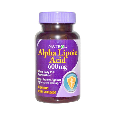 Natrol® Alpha Lipoic Acid Dietary Supplement, 1 Bottle of 30 (Over the Counter) - Img 1
