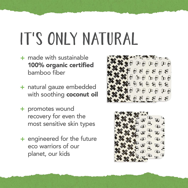 Patch™ Kids (Panda Design) Adhesive Strip with Coconut Oil, 2 x 3 Inch / 3 x 3 Inch, 1 Pack (General Wound Care) - Img 3