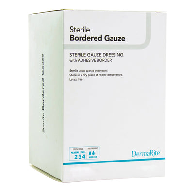 DermaRite® Sterile Gauze Adhesive Dressing, 4 x 10 Inch, 1 Each () - Img 1