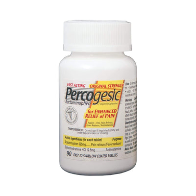 Percogesic® Acetaminophen / Diphenhydramine Pain and Allergy Relief, 1 Bottle (Over the Counter) - Img 2