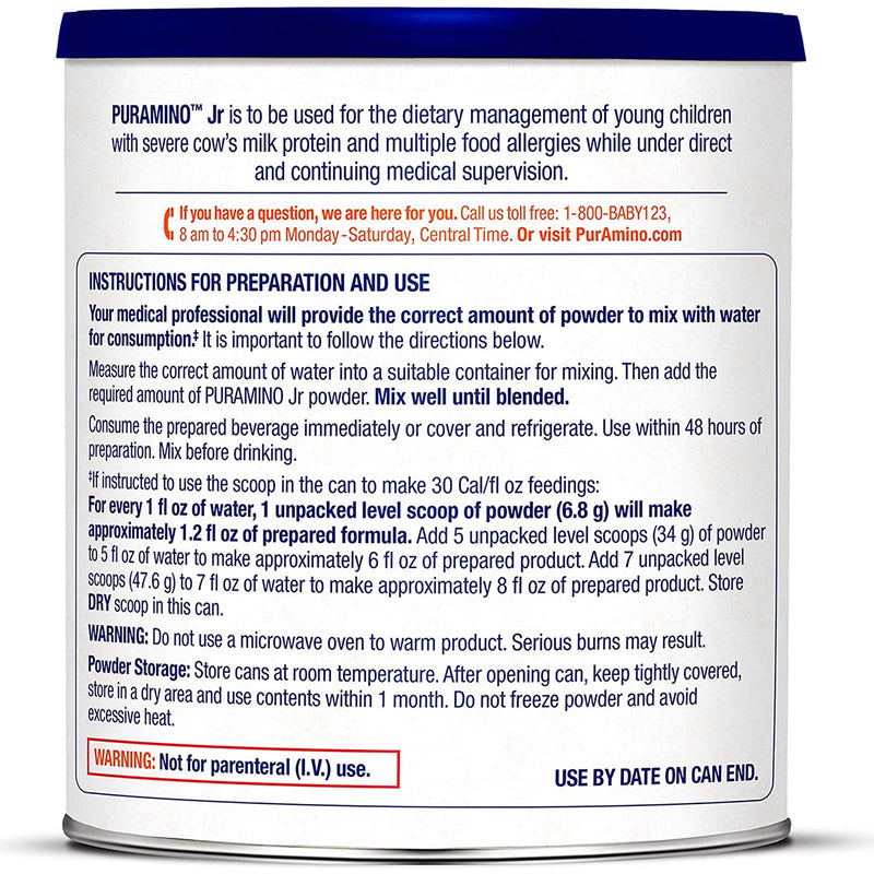 PurAmino™ Jr Pediatric Formula, 14.1 oz. Can, 1 Each () - Img 4