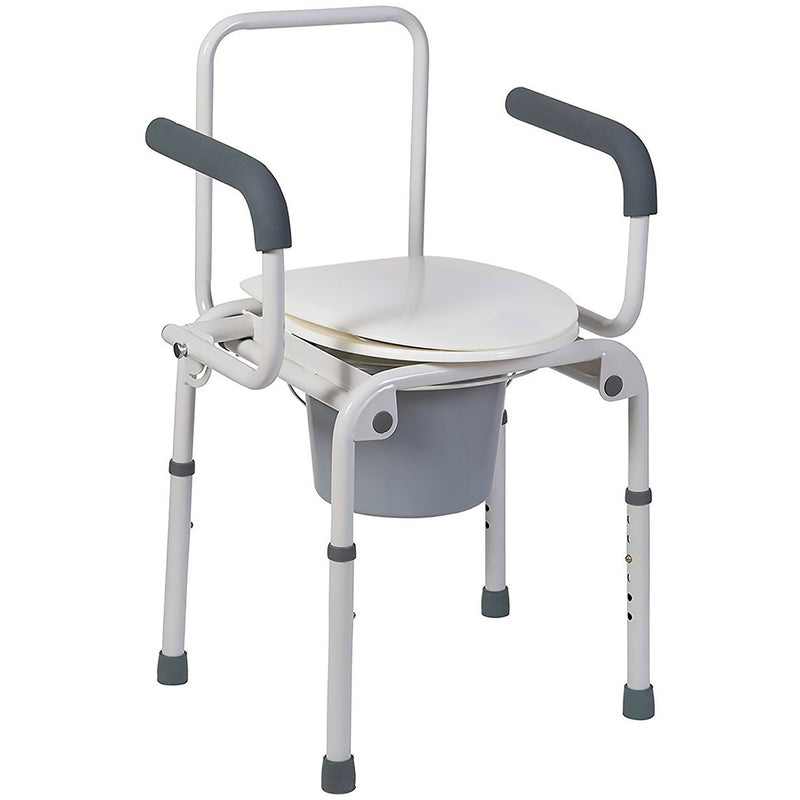 Mabis® Drop-Arm Steel Commode, 1 Each (Commode / Shower Chairs) - Img 1