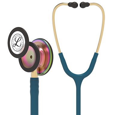 3M Littmann Classic III Monitoring Stethoscope, Rainbow-Finish, Caribbean Blue, 27 Inch Tube, 1 Each (Stethoscopes) - Img 1