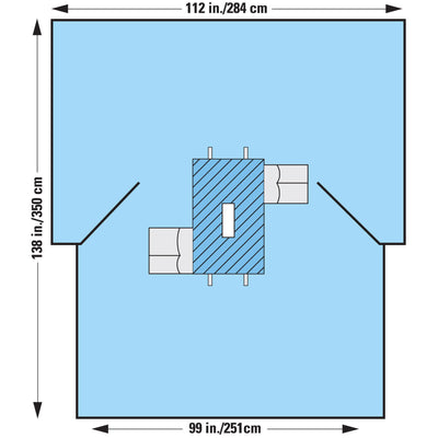 Halyard Sterile Universal Spine Neurology Drape, 112 W x 99 W x 138 L Inch, 1 Each (Procedure Drapes and Sheets) - Img 2