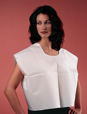 Tidi® Choice Exam Cape, 30 x 21 in., White, 1 Case of 100 (Capes and Ponchos) - Img 1