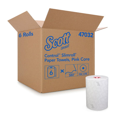 Scott® Control Slimroll™ White Paper Towel, 8 Inch x 580 Foot, 6 Rolls per Case, 1 Case of 6 (Paper Towels) - Img 4