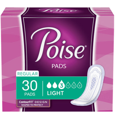 Poise Bladder Control Pads, Light Absorbency, Regular Length, 1 Pack of 30 () - Img 5