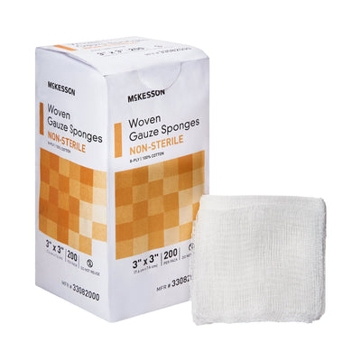 McKesson NonSterile Gauze Sponge, 3 x 3 Inch, 1 Case of 4000 (General Wound Care) - Img 1