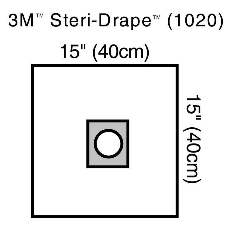 3M™ Steri-Drape™ Sterile Small EENT Drape, 15 x 15 Inch, 1 Case of 40 (Procedure Drapes and Sheets) - Img 1