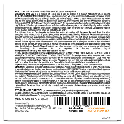 Sani-Cloth® Surface Disinfectant Cleaner Bleach Wipe, 40 Individual Packets per Box, 1 Case of 120 (Cleaners and Disinfectants) - Img 3