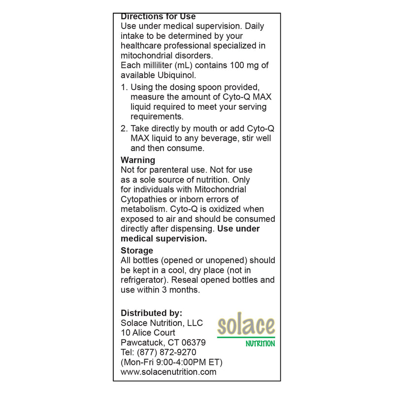 Cyto-Q™ MAX Oral Supplement, 5.7 oz. Bottle, 1 Bottle (Nutritionals) - Img 4