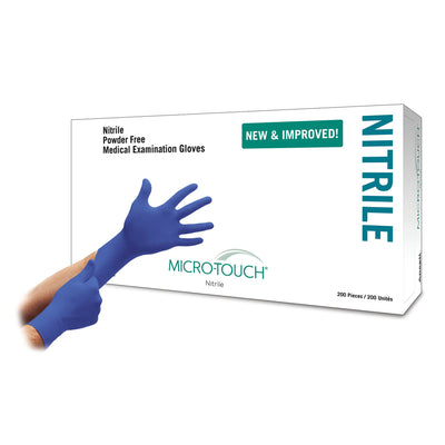 Micro-Touch® Nitrile Exam Glove, Extra Large, Blue, 1 Box () - Img 1