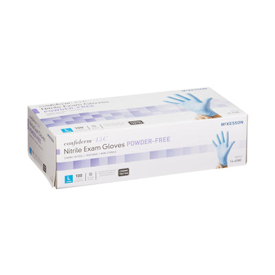 McKesson Confiderm® 4.5C Nitrile Exam Glove, Large, Blue, 1 Box of 100 () - Img 2