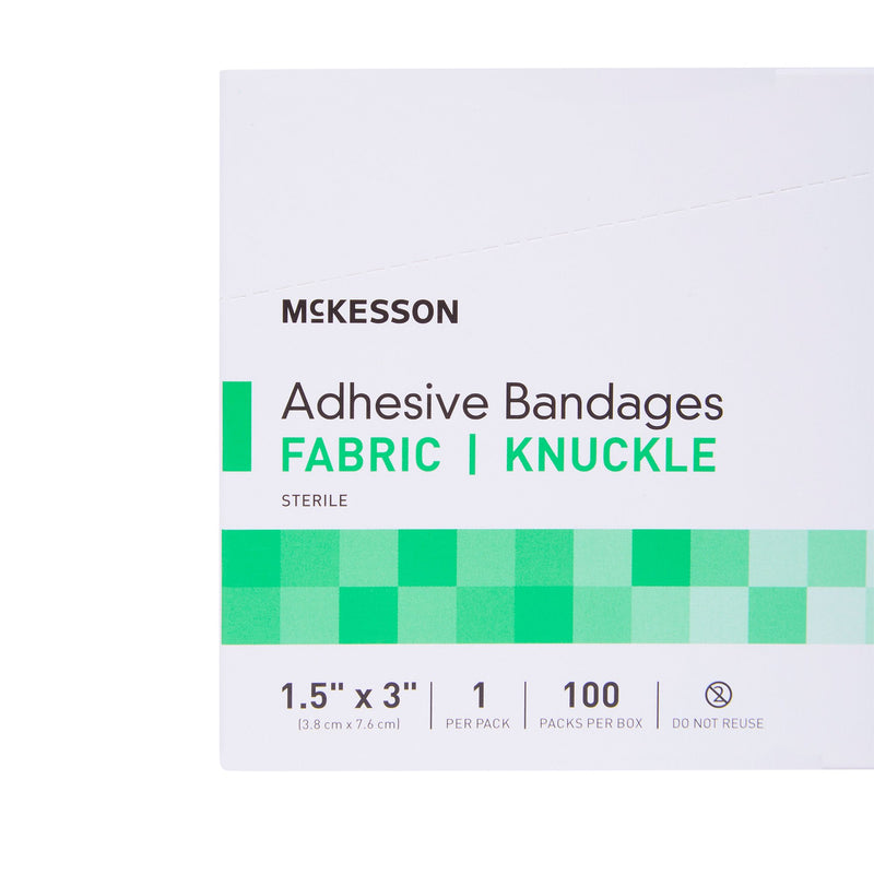 McKesson Knuckle Tan Adhesive Strip, 1-1/2 x 3 Inch, 1 Box of 100 (General Wound Care) - Img 7