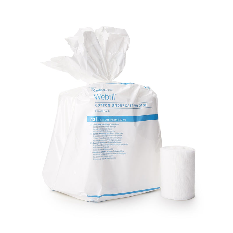 Webril Undercast Cotton Cast Padding, Nonsterile, 6 Inch x 4 Yard, 1 Bag of 6 (Casting) - Img 1