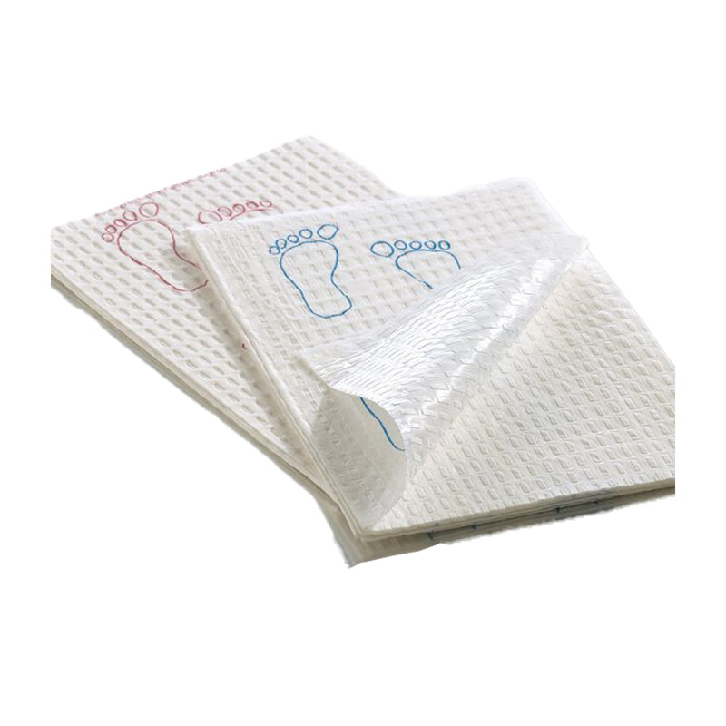 Footprint® Nonsterile White / Blue Procedure Towel, 13-1/2 x 18 Inch, 1 Case of 500 (Procedure Towels) - Img 2