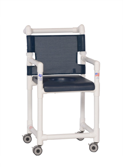 IPU Deluxe Shower Chair Commode, Navy, 1 Each (Commode / Shower Chairs) - Img 1