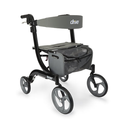 drive™ Nitro 4 Wheel Rollator, Black, 1 Each (Mobility) - Img 1