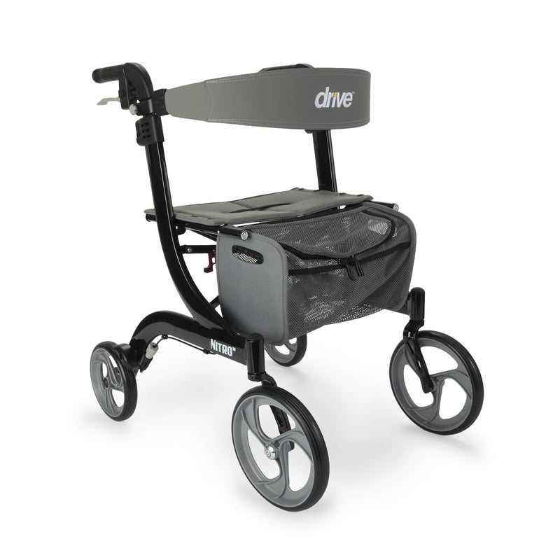 drive™ Nitro 4 Wheel Rollator, Black, 1 Each (Mobility) - Img 1