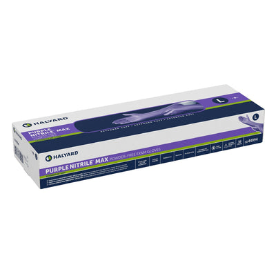 Purple Nitrile Max™ Nitrile Extended Cuff Length Exam Glove, Large, 1 Box of 50 () - Img 2